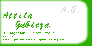 attila gubicza business card